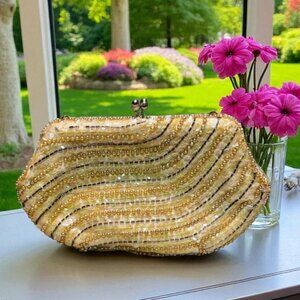 Vintage Jill Empress Beads Sequins & Pearls Clutch